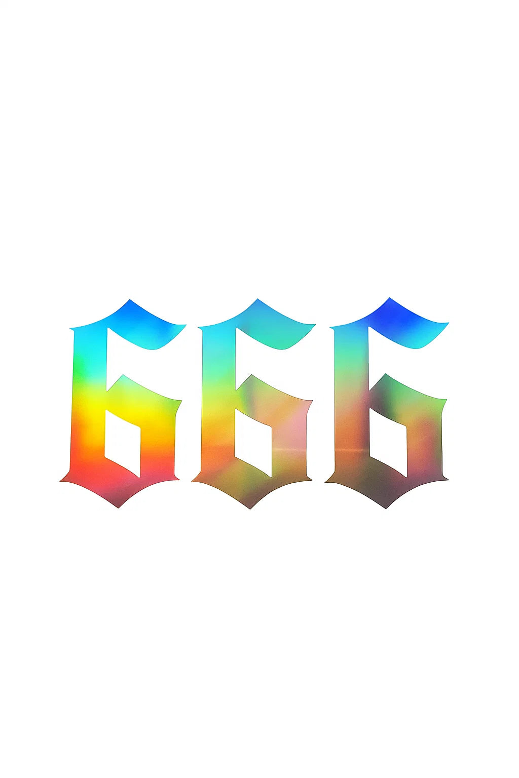 Holographic “666” Motorcycle Tank/Fender Sticker