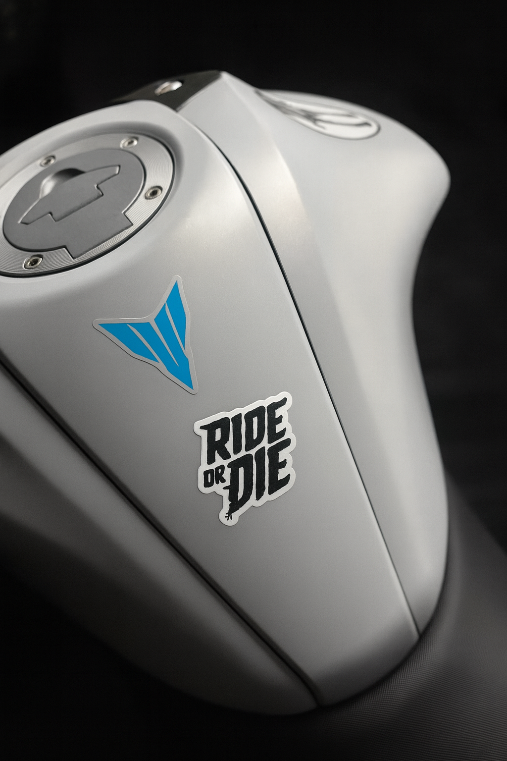 Ride or Die Motorcycle Tank Sticker – Bold Black Edition