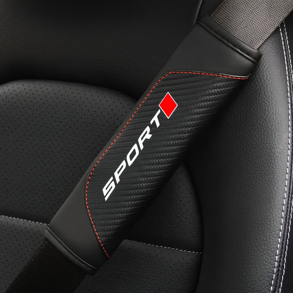 SPORT Black & Carbon Seat Belt Covers – 2pcs