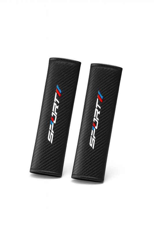 Premium Carbon Fiber Sport Seat Belt Covers – 2 Piece Set