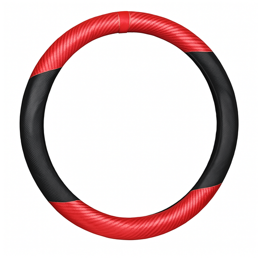 Red & Black Steering Wheel Cover – Sport Grip