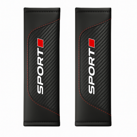 SPORT Black & Carbon Seat Belt Covers – 2pcs